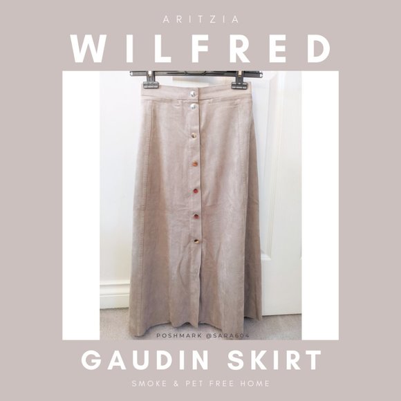 Aritzia Wilfred Gaudin VEGAN Suede Skirt - Picture 1 of 6
